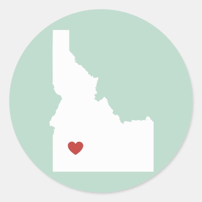 Adesivo Redondo Idaho Love - Customizable Sticker (Frente)