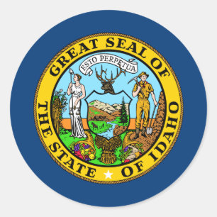 Adesivo Redondo Idahoan Seal, Idaho