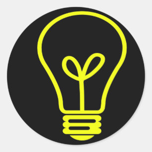 Adesivo Redondo Ideia brilhante