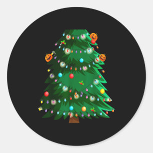 Adesivo Redondo Ideia de Fantasia de Árvore de Natal para Adultos