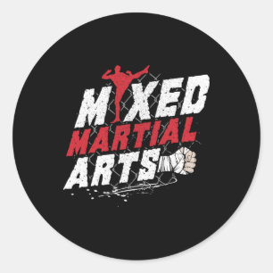 Adesivo Redondo Ideia de presente para amante de Kickboxing Mma Ar