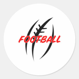 Adesivo Redondo Ideia do presente do jogo desportivo americano Foo
