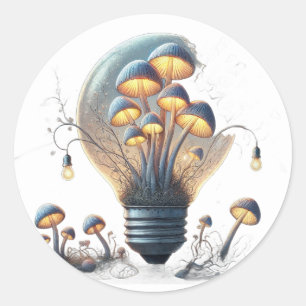 Adesivo Redondo Ideias de Mushrooming