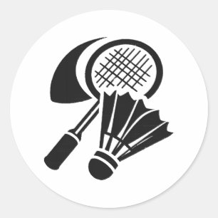 Adesivo Redondo Ideias de presentes de badminton