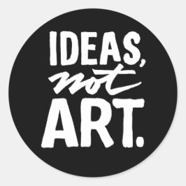 Adesivo Redondo Ideias, não Art. Clássico Redondo (Preto)