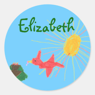 Adesivo Redondo Identificação do ninho do pássaro do Kat do