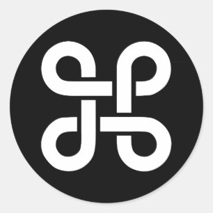 Adesivo Redondo Ideologia de Apple Mac do comando