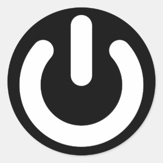 Adesivo Redondo Ideologia de potência do geek