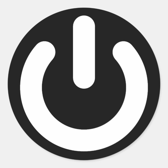 Adesivo Redondo Ideologia de potência do geek (Frente)