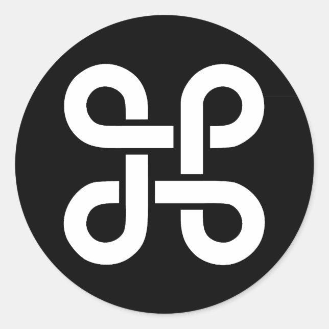 Adesivo Redondo Ideologia do Comando Apple Mac (Frente)