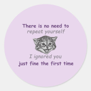 Adesivo Redondo Ignorando você
