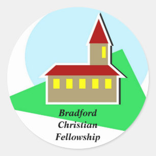 Adesivo Redondo Igreja, BradfordChristianFellowship