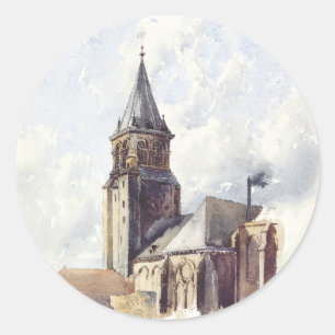 Adesivo Redondo Igreja de Saint Germain des Pres Paris