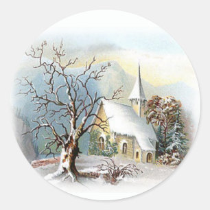 Adesivo Redondo Igreja do inverno