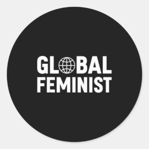 Adesivo Redondo Igualdade de Empoderamento das Mulheres Feministas