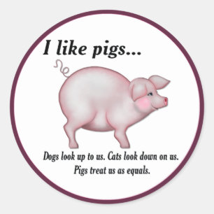 Adesivo Redondo Igualdade do porco