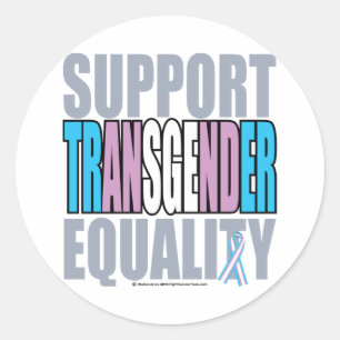 Adesivo Redondo Igualdade do Transgender do apoio