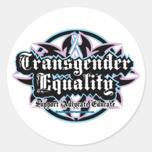 Adesivo Redondo Igualdade do Transgender tribal
