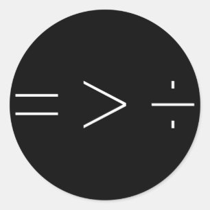 Adesivo Redondo Igualdade É Maior Que Divisão Preta