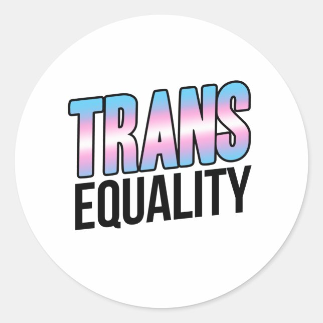 Adesivo Redondo Igualdade Trans (Frente)