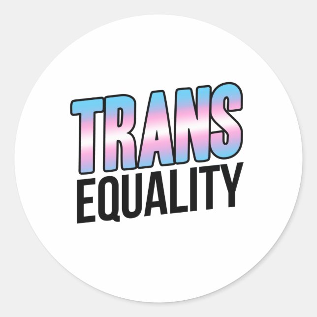 Adesivo Redondo Igualdade Trans (Frente)
