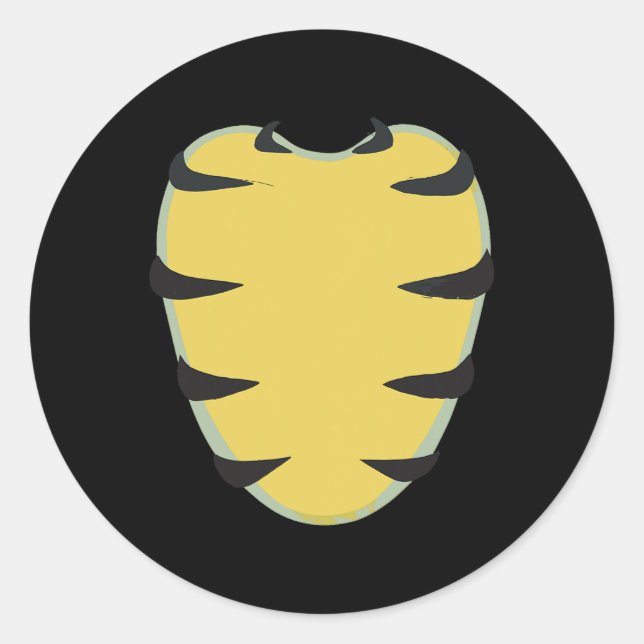 Adesivo Redondo Iguana Belly Chest Costume Verde Cuta Iguana Anima (Frente)