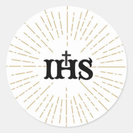 Adesivo Redondo IHS Christogram Stickers