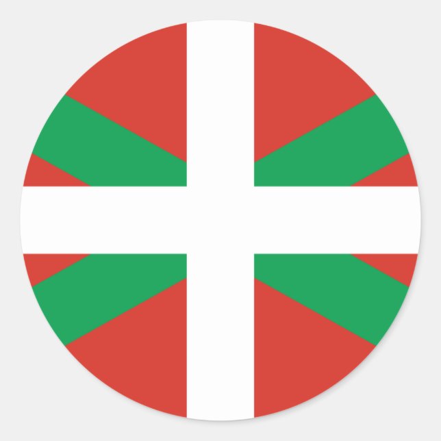 ADESIVO REDONDO IKURRIÑA DRAPEAU BASQUE EUSKADI FLAG VASCA (Frente)