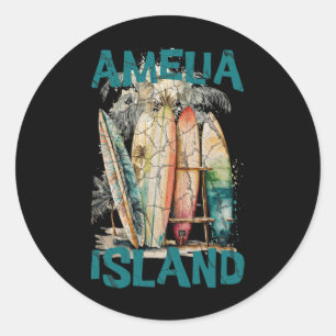 Adesivo Redondo Ilha Amelia Flórida