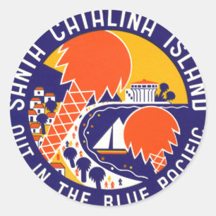 Adesivo Redondo Ilha Catalina, Papais noeis, 1935