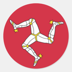 Adesivo Redondo Ilha de Mann Round Sticker