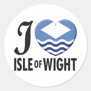 Adesivo Redondo Ilha do amor do Wight