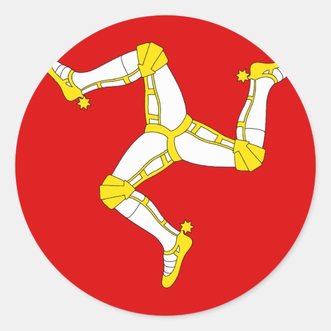 Adesivo Redondo Ilha do Homem (Frente)