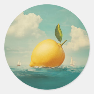Adesivo Redondo Ilha Lemon em Águas Sonhadoras