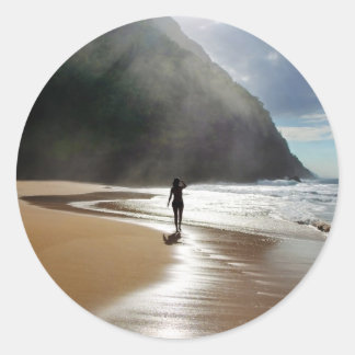 Adesivo Redondo Ilha no Sun Sticker