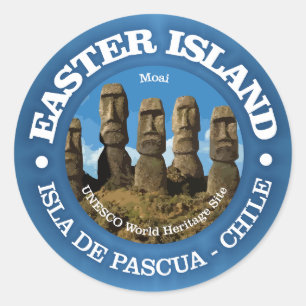 Adesivo Redondo Ilha páscoa