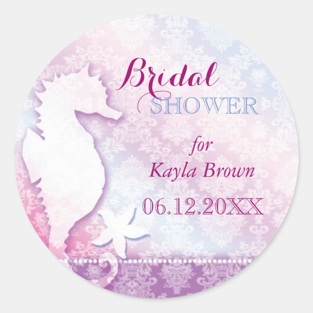 Adesivo Redondo Ilha Seacavalo Chá de panela Roxo (Frente)