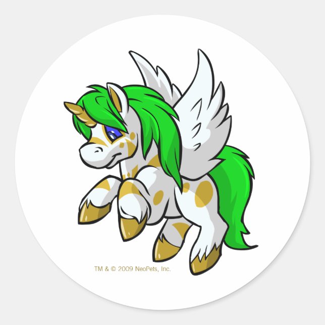 Adesivo Redondo Ilha Uni voando sobre a Ilha Misteriosa (Frente)