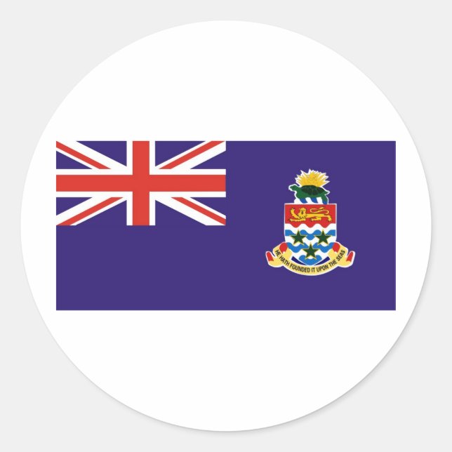 Adesivo Redondo Ilhas Cayman (Frente)