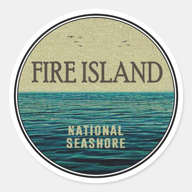 Adesivo Redondo Ilhas de Fogo - Águas Costeiras Nacionais de Nova  (Frente)