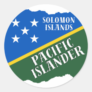 Adesivo Redondo Ilhas Salomão - Ilhas do Pacífico