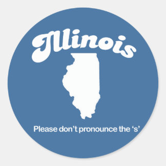 Adesivo Redondo Illinois - por favor não pronuncie o t-shirt de S