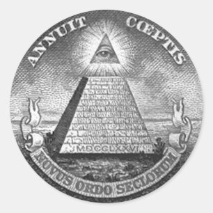 Adesivo Redondo Illuminati All Seeing