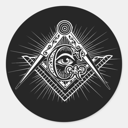 Adesivo Redondo Illuminati Todos Vendo Simbolo De Freemason Olho Zazzle Com Br