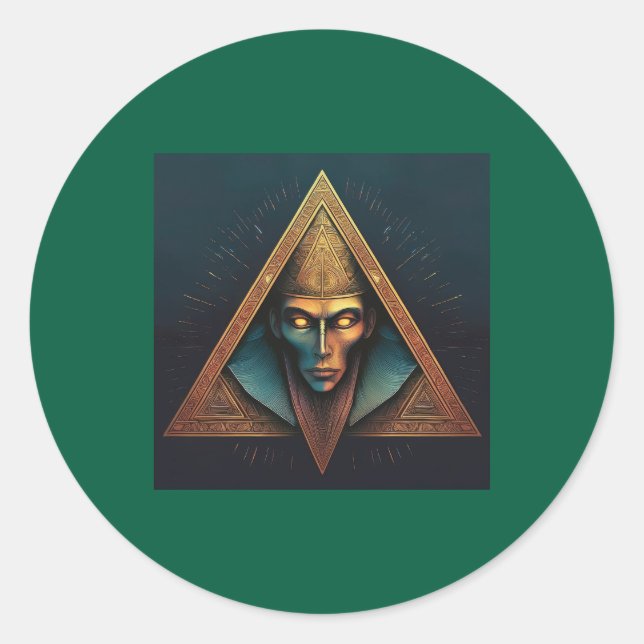 Adesivo Redondo Illuminati Wall Crest (Frente)