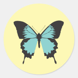 Adesivo Redondo Illusima Borboleta Amarelo