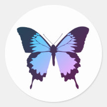 illusima Gradiente de Borboleta Azul Roxo Branco