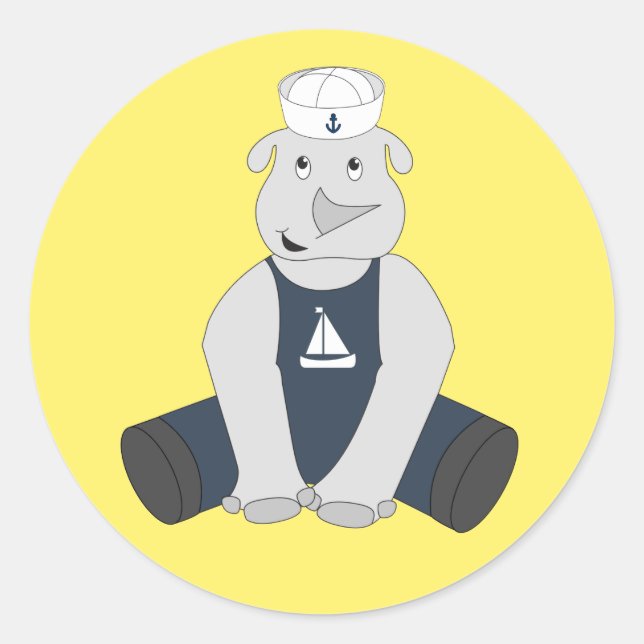 Adesivo Redondo Illusima Rhino Sailor Yellow (Frente)