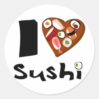 Adesivo Redondo ilovesushipegatina