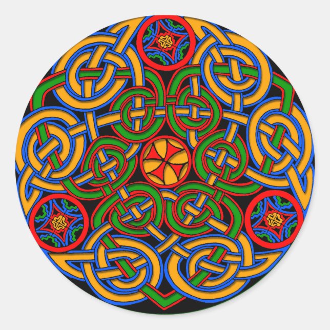 Adesivo Redondo Iluminação Celta - Círculo de Trinidade (Frente)